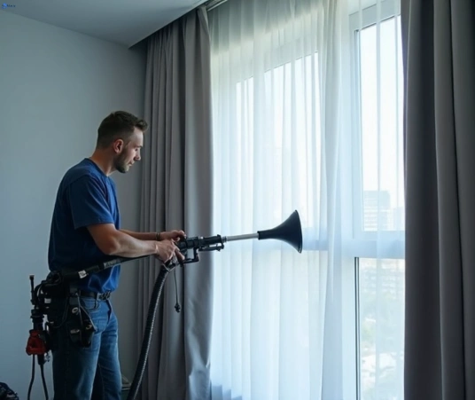 Professional commercial curtain cleaning process equipment Matty Curtain Cleaning lewisham-nsw