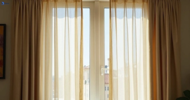 Dusty and dull curtains in lewisham-nsw before steam cleaning